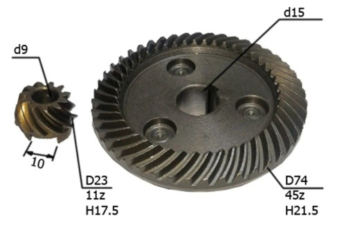 Шестерни для МШУ Greapo D230mm Шестерни для МШУ Greapo D230mm